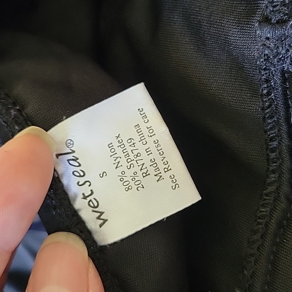 Wetseal Black Strappy Cutout One Piece swim suit, sz Small - Picture 5 of 6